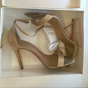 Schutz Cadey Lee Oyster Glitter Sandals